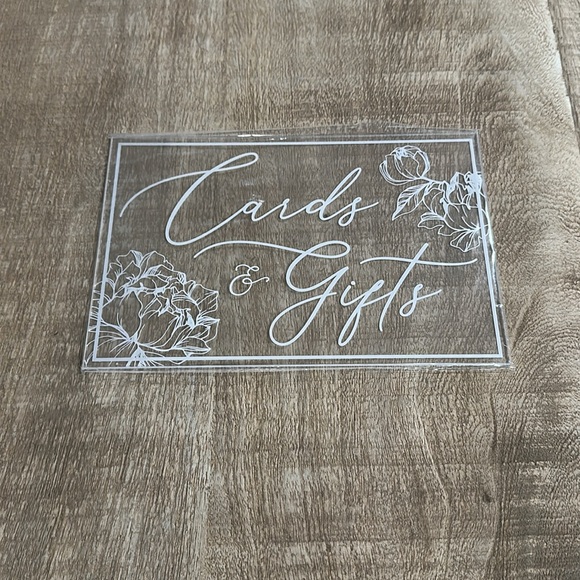 Cards & Gifts Acrylic Sign - 9x6 - Picture 1 of 5